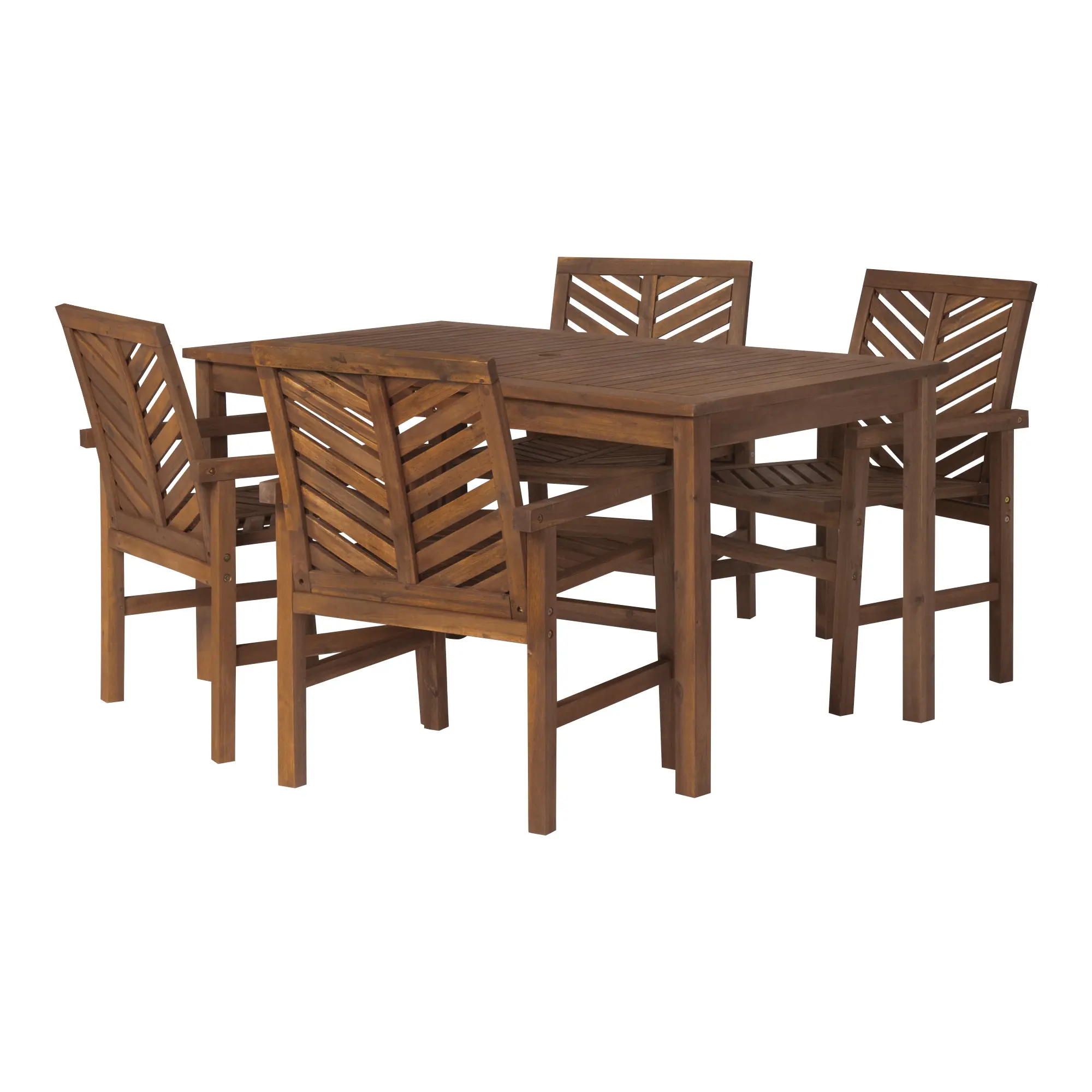 OW5DGVINDB Vincent 5 Piece Brown Patio Dining Set-1