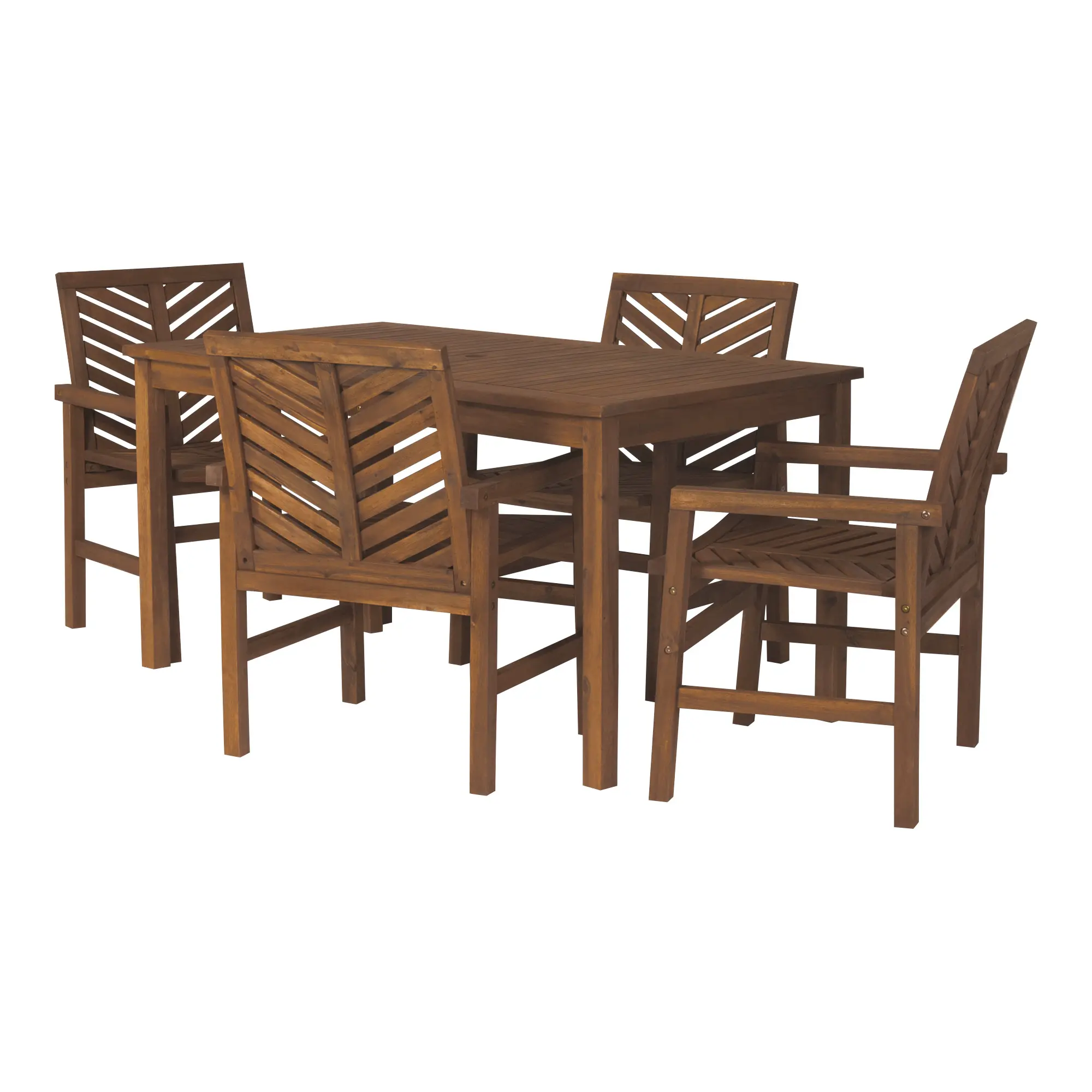 OW5DGVINDB Vincent 5 Piece Brown Patio Dining Set-3
