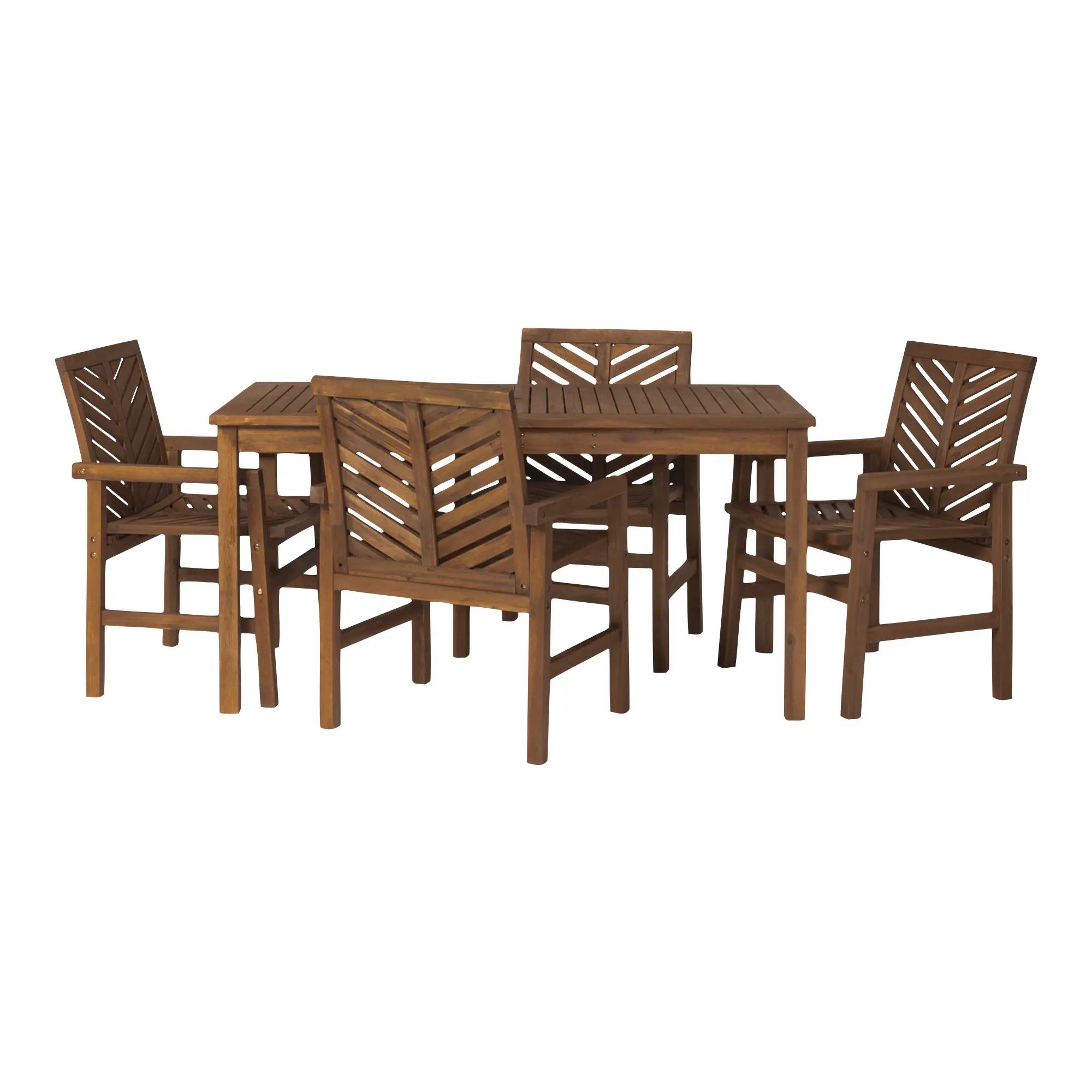 OW5DGVINDB Vincent 5 Piece Brown Patio Dining Set-4