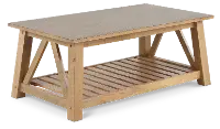 Riverside Burlap Brown Coffee Table
