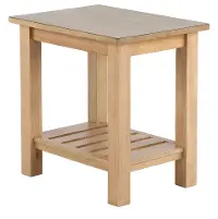 Riverside Burlap Brown End Table