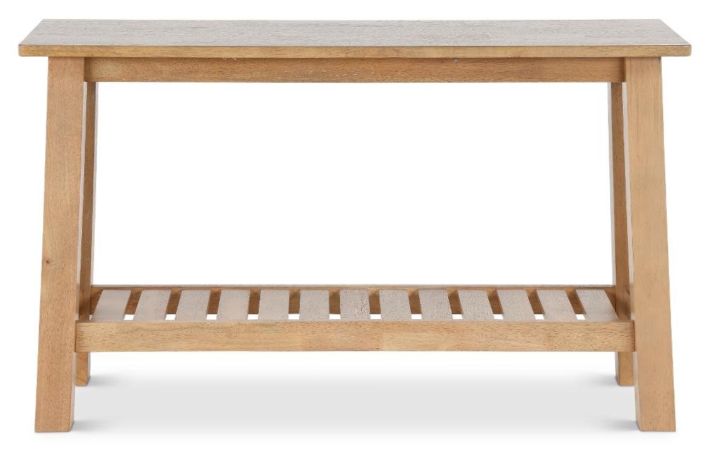 Riverside Burlap Brown Industrial Sofa Table