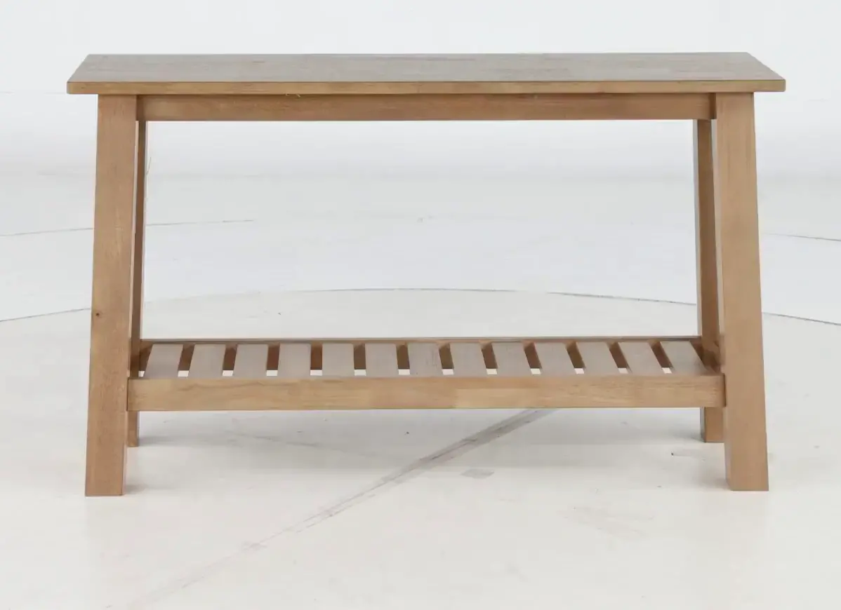 Riverside Burlap Brown Industrial Sofa Table-6