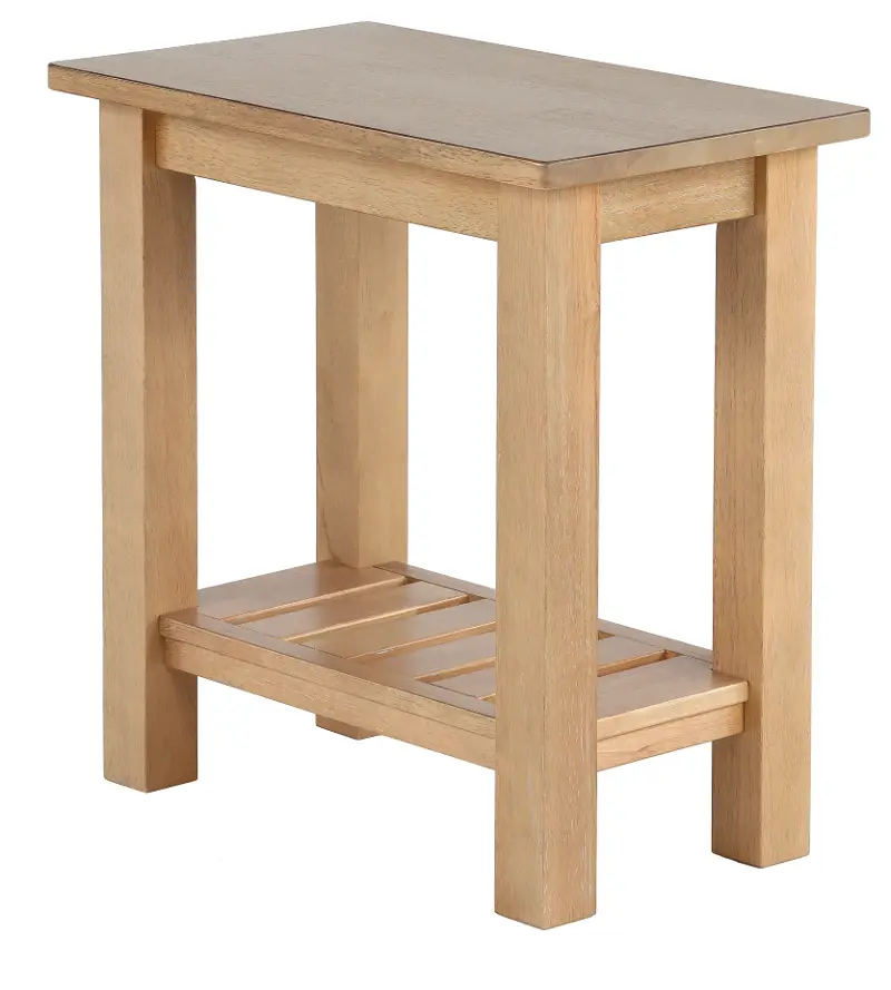 Riverside Burlap Brown Chairside Table