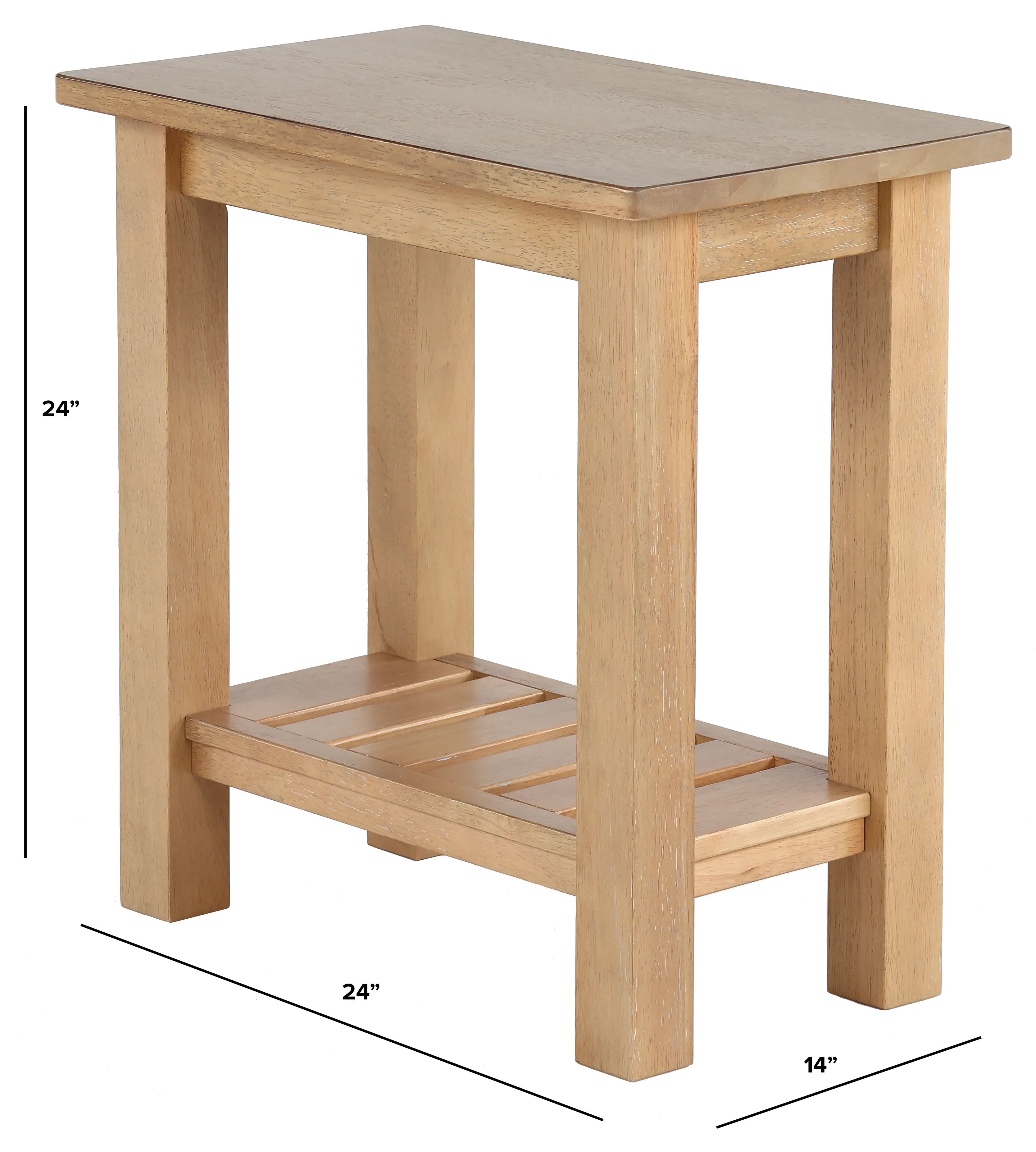 Riverside Burlap Brown Chairside Table-3