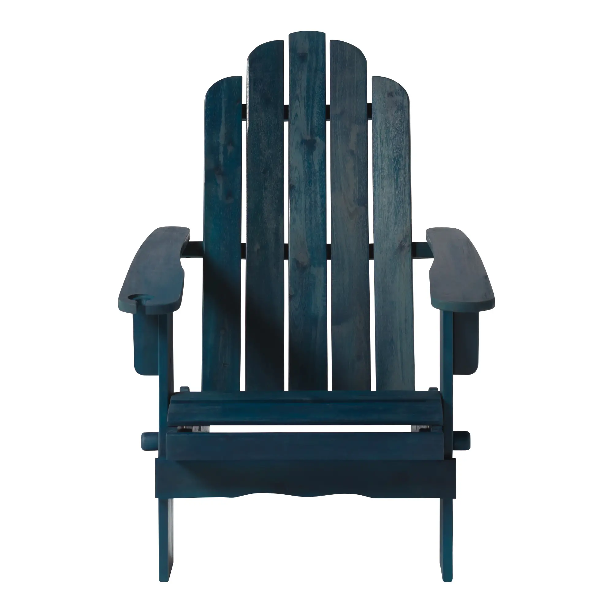 OWACKDBU Blue Adirondack Patio Chair with Glass Holder-4