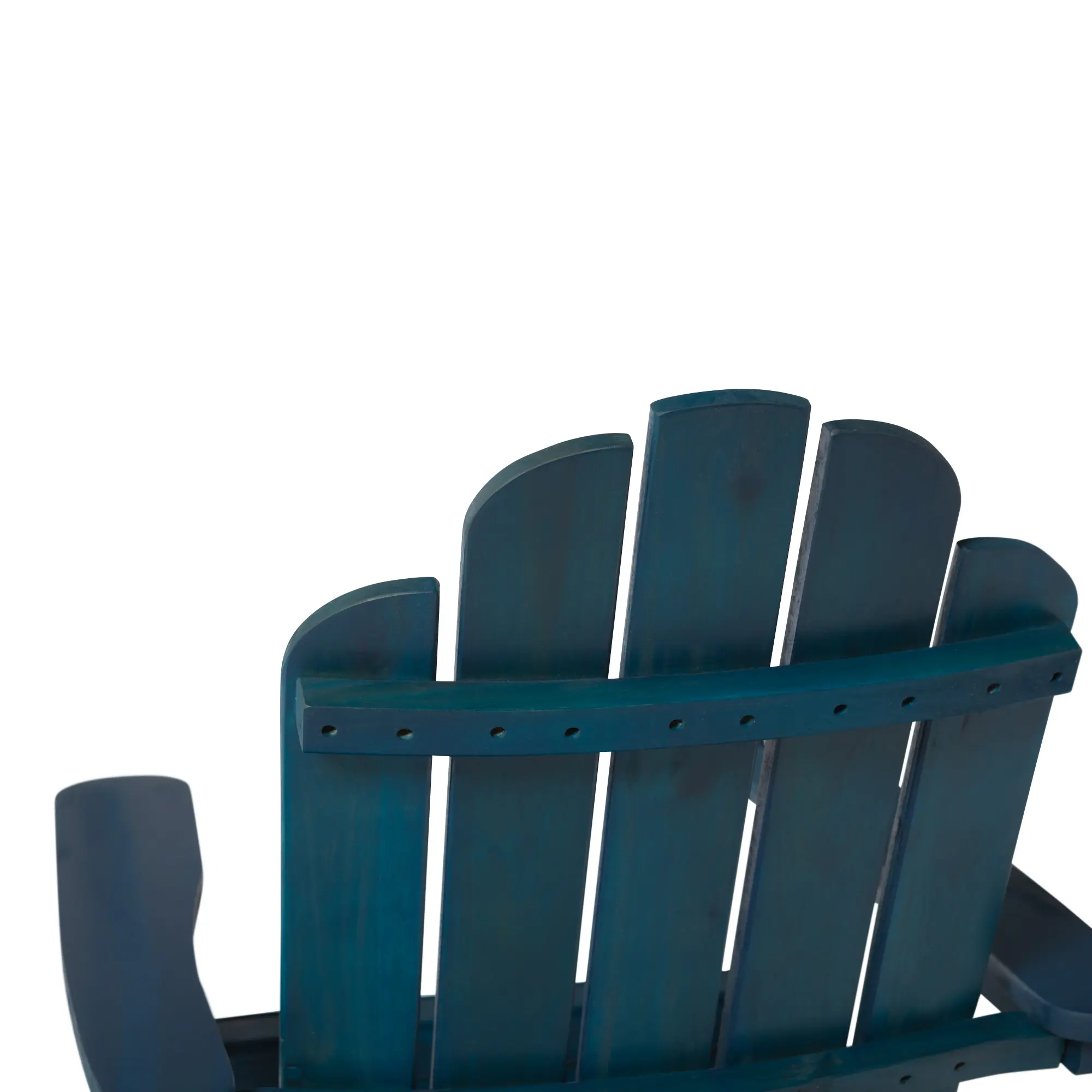 OWACKDBU Blue Adirondack Patio Chair with Glass Holder-5