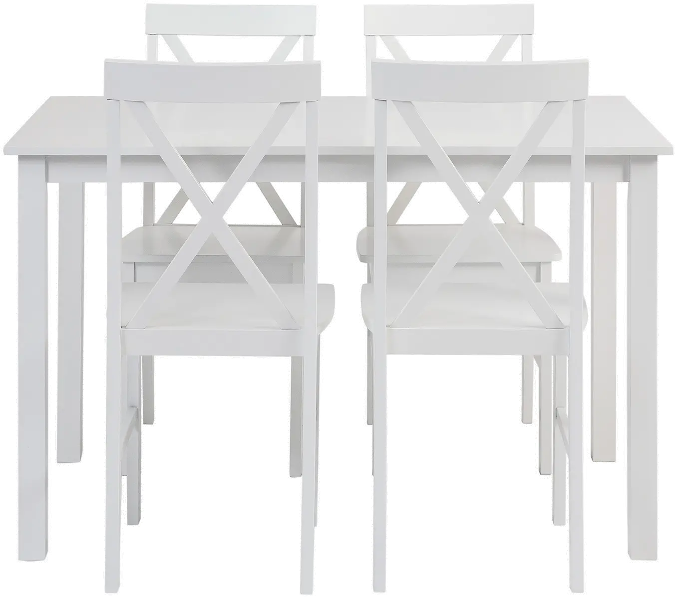 TW485PCXBWH McHale White 5 Piece Dining Room Set - Walker Edison-1