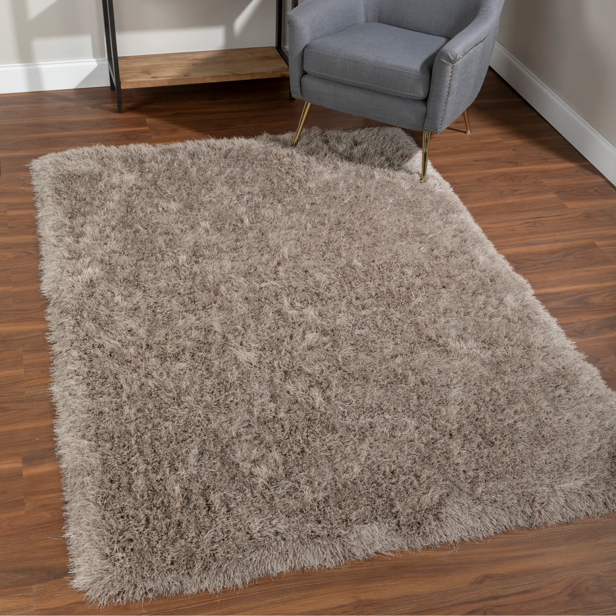IA100MU5X8-MUSHROOM Impact 5 x 8 Mushroom Brown Shag Rug-5