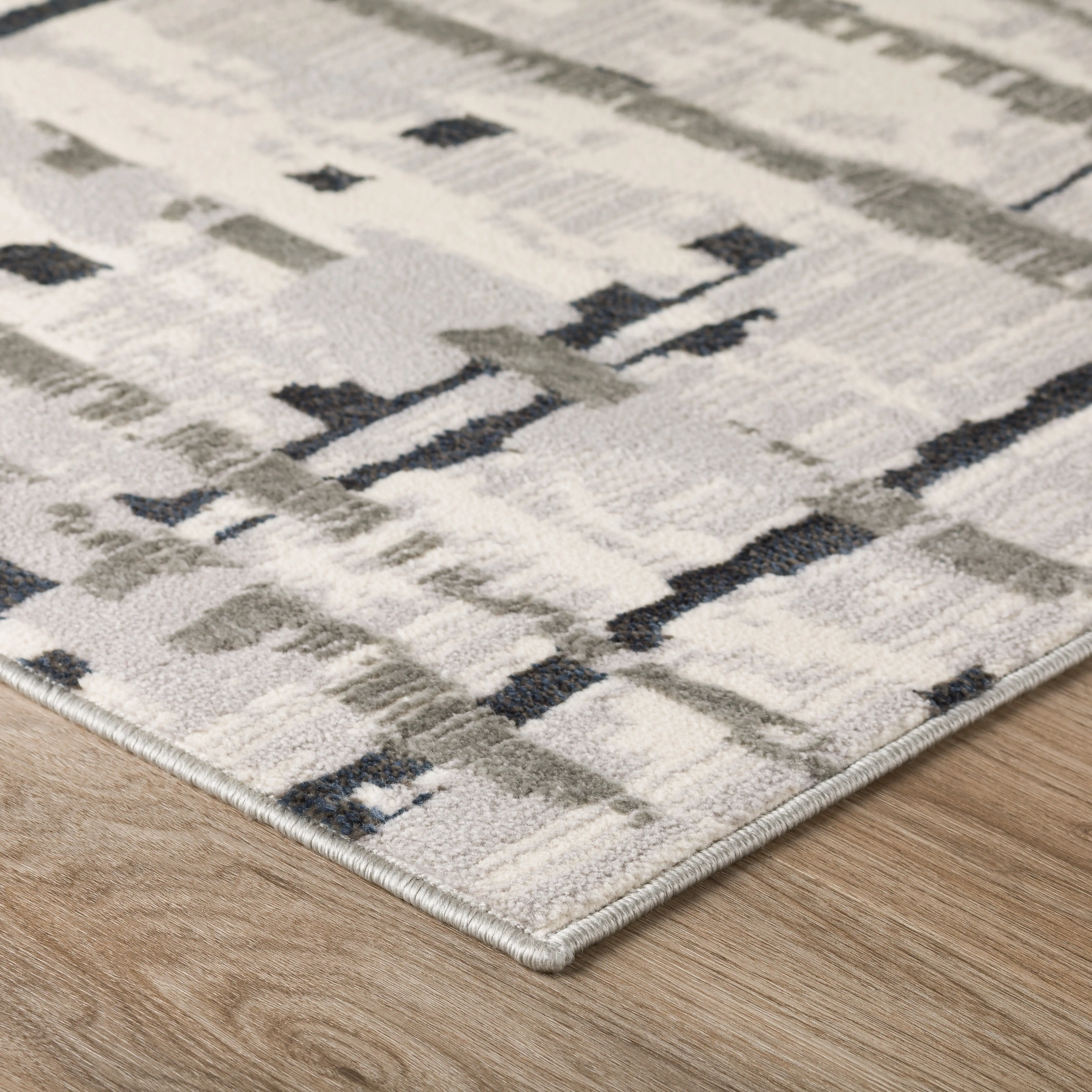 KM4GR5X7-KARMA Karma 5 x 8 Abstract Gray Area Rug-4