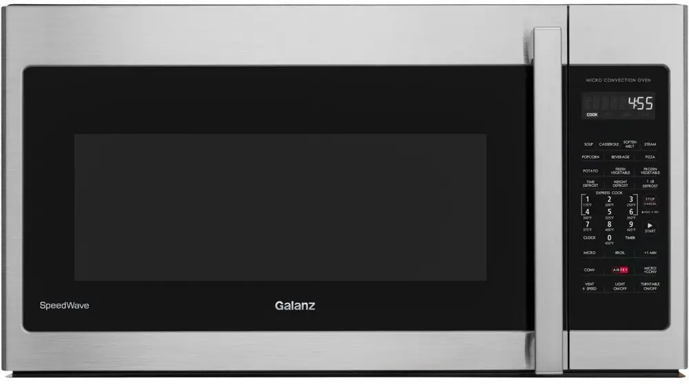 GLOMJB17S2ASWZ-10 Galanz Over the Range Microwave with Convection and Air Fry - Stainless Steel-1