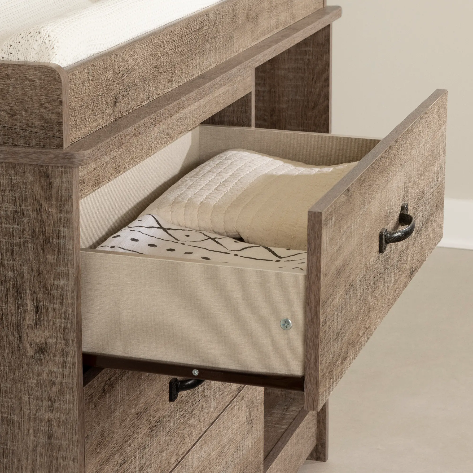 13285 Tassio Farmhouse Weathered Oak Changing Table - South Shore-5
