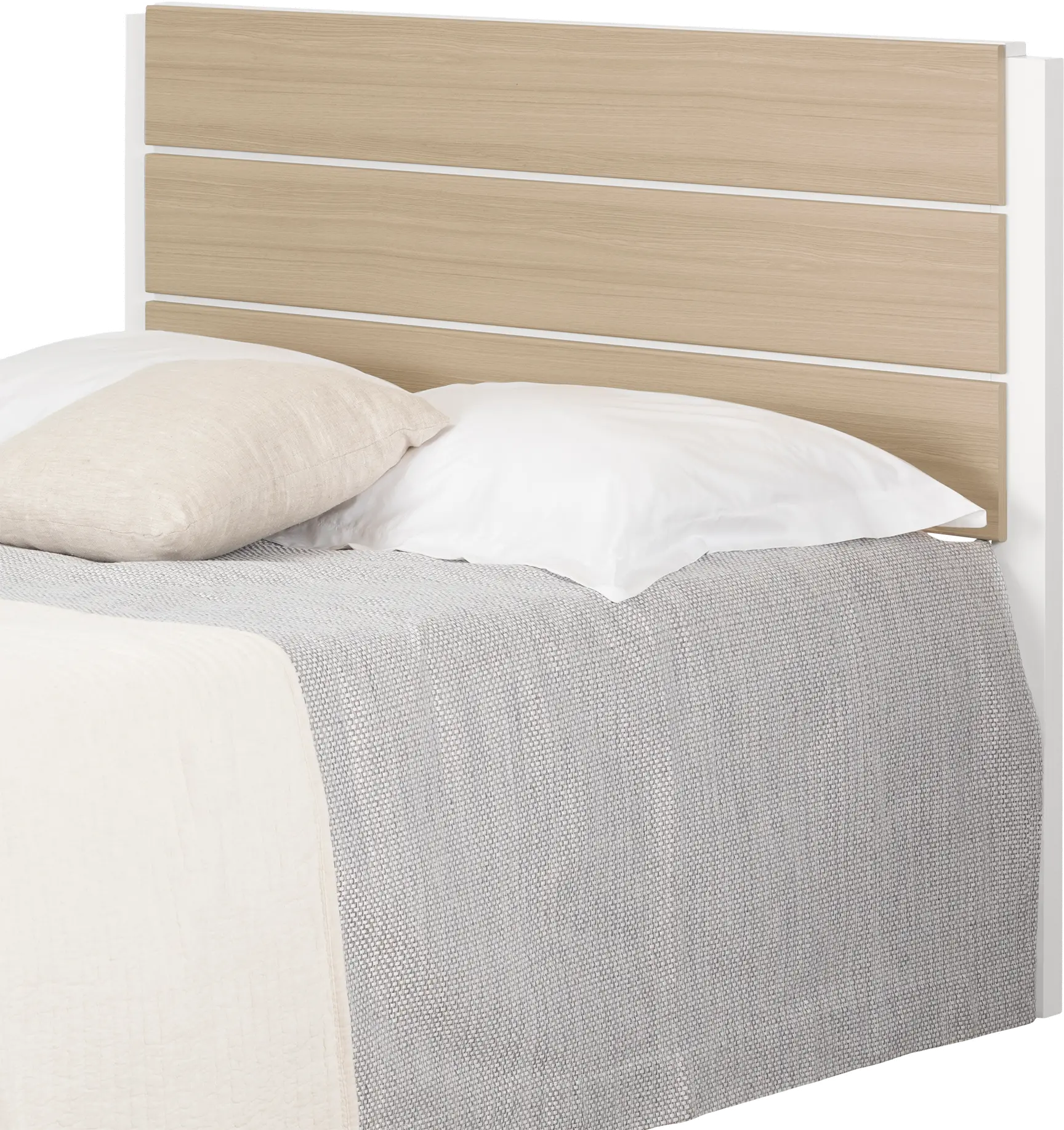 13206 Contemporary White and Elm Full Headboard - South Shore-5