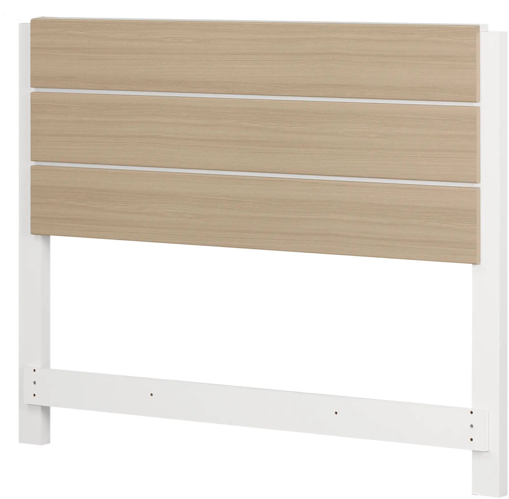 13206 Contemporary White and Elm Full Headboard - South Shore-1
