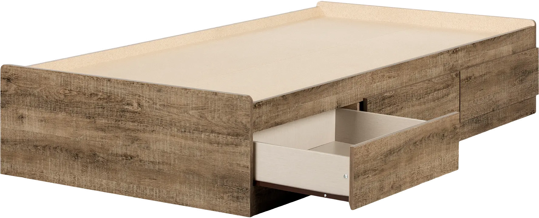 13719 Farmhouse Weathered Oak Twin Mates Storage Bed - South Shore-6
