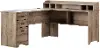 13108 Versa Weathered Oak L-Shaped Desk