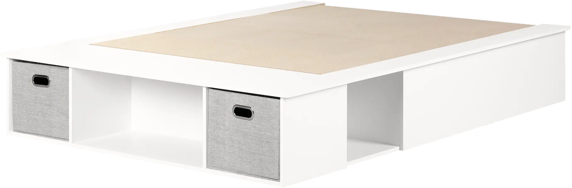 13131 Vito Pure White Storage Bed - South Shore-4