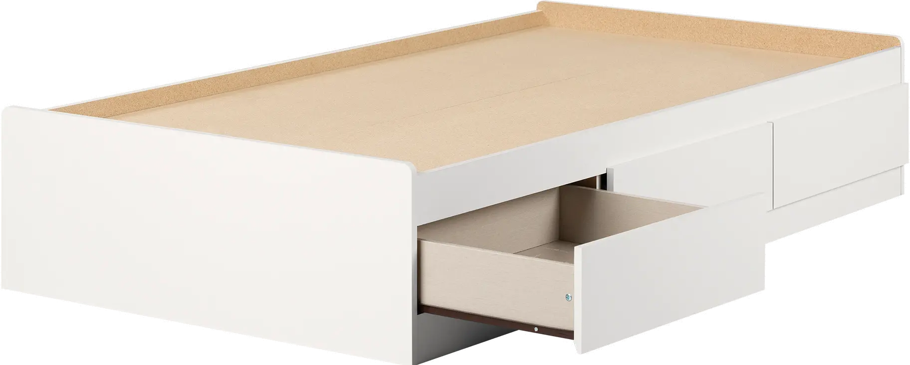 13718 Munich Contemporary White Twin Mates Storage Bed - South Shore-7