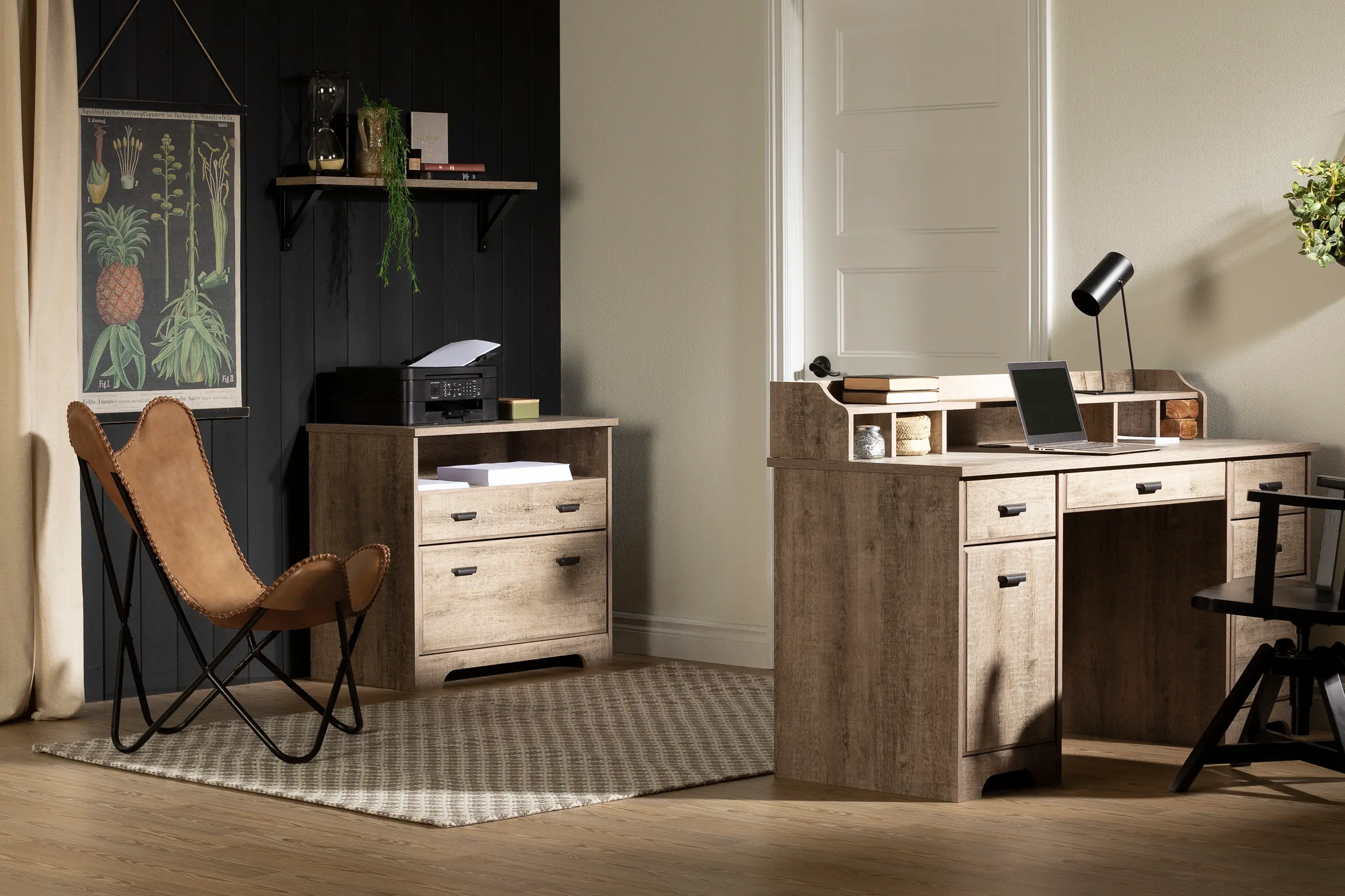 13102 Versa Weathered Oak 2-Drawer File Cabinet - South Shore-5