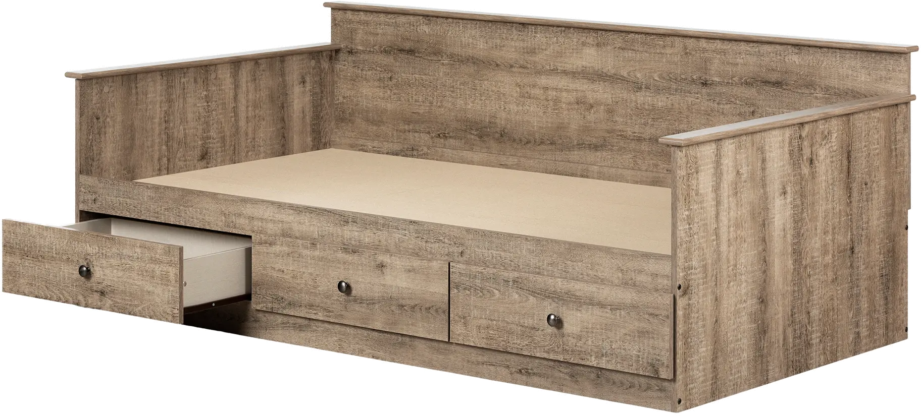 13125 Tassio Farmhouse Weathered Oak Daybed - South Shore-1