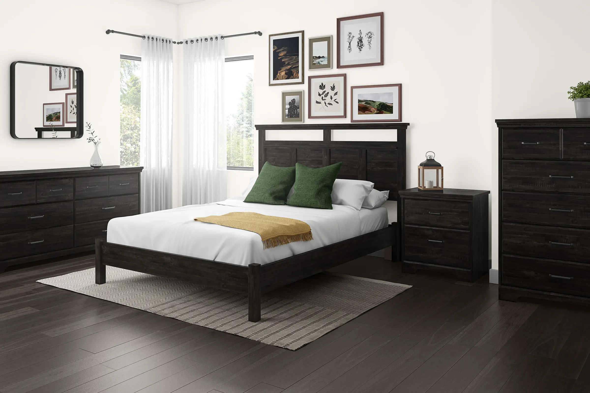 13111 Versa Rubbed Black 5-Drawer Chest - South Shore-2