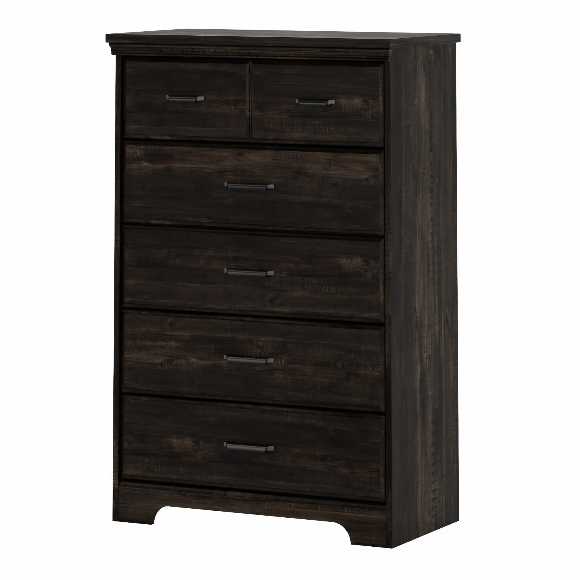 13111 Versa Rubbed Black 5-Drawer Chest - South Shore-4