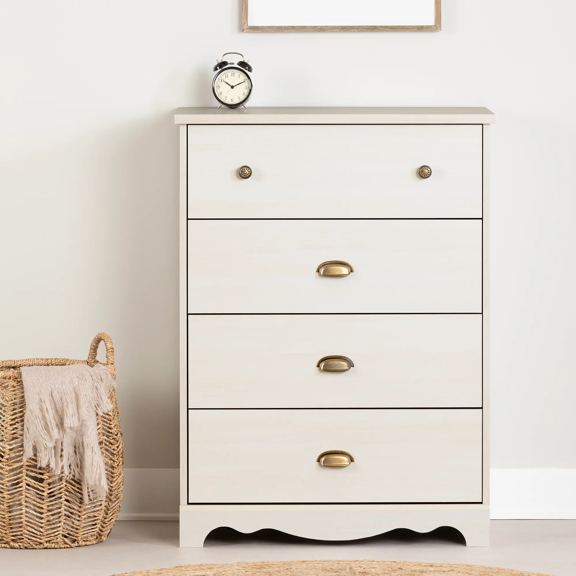 13476 Lyara White Wash 4-Drawer Chest - South Shore-2