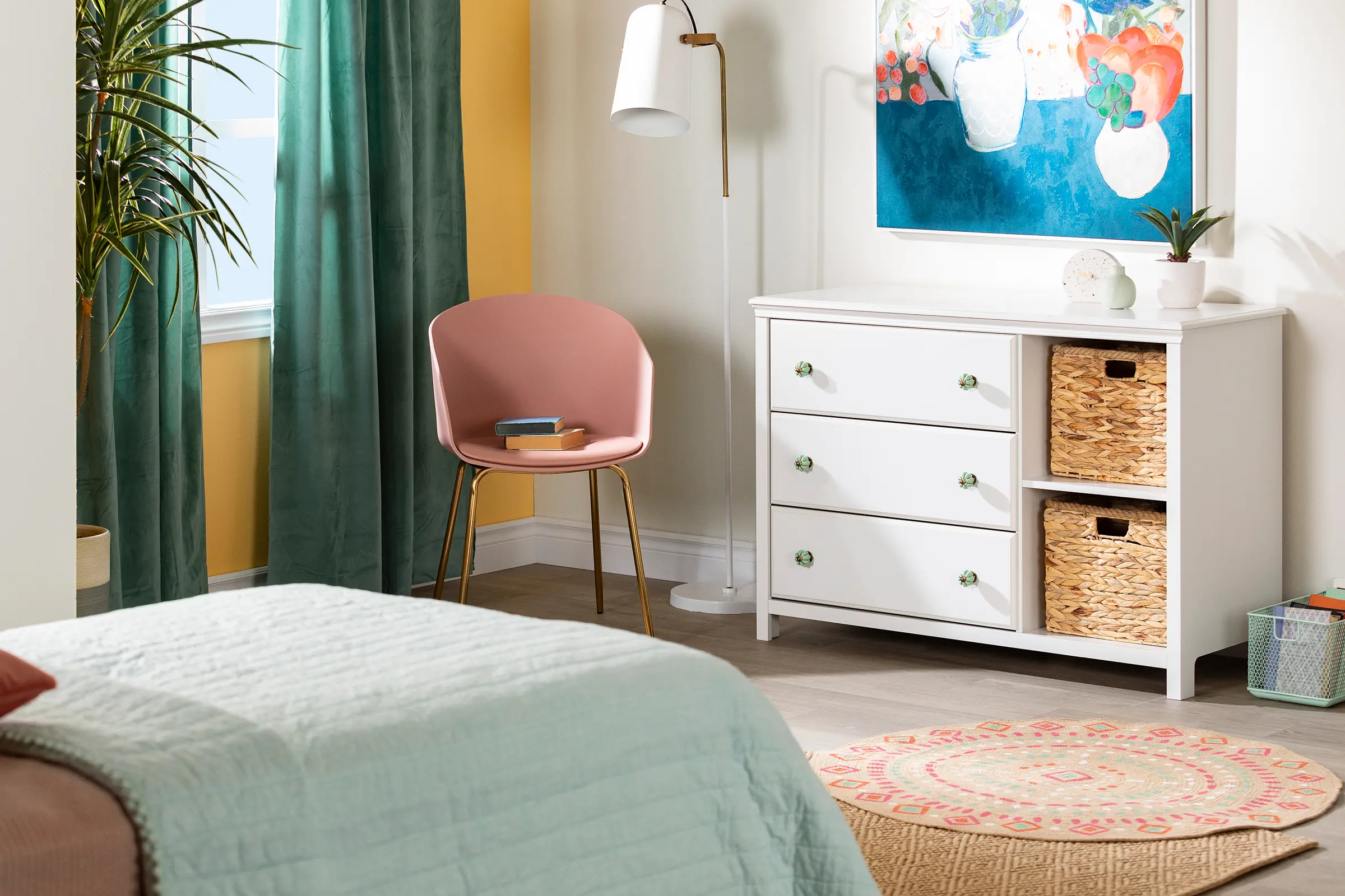 12894 Balka Pure White 3-Drawer Dresser - South Shore-5