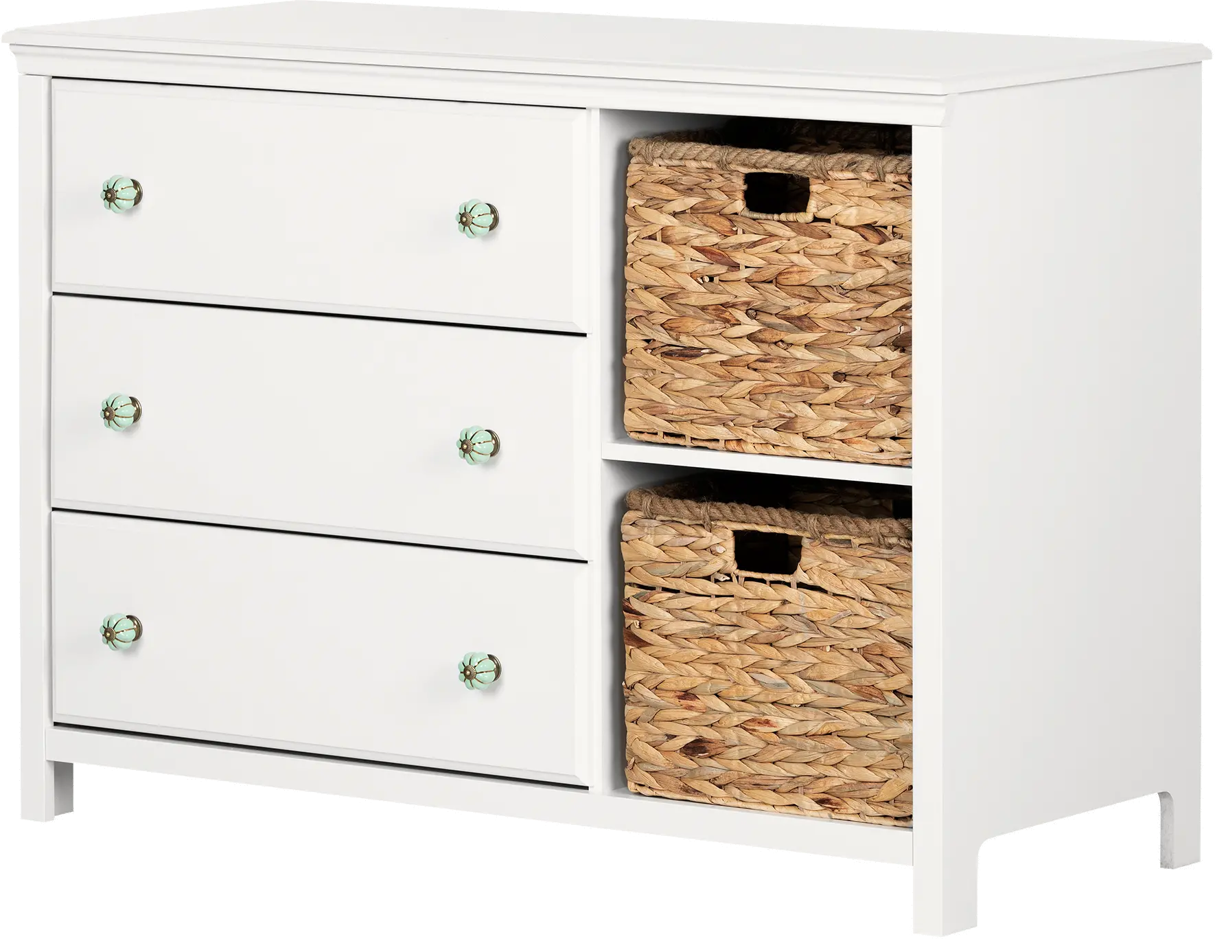 12894 Balka Pure White 3-Drawer Dresser - South Shore-1