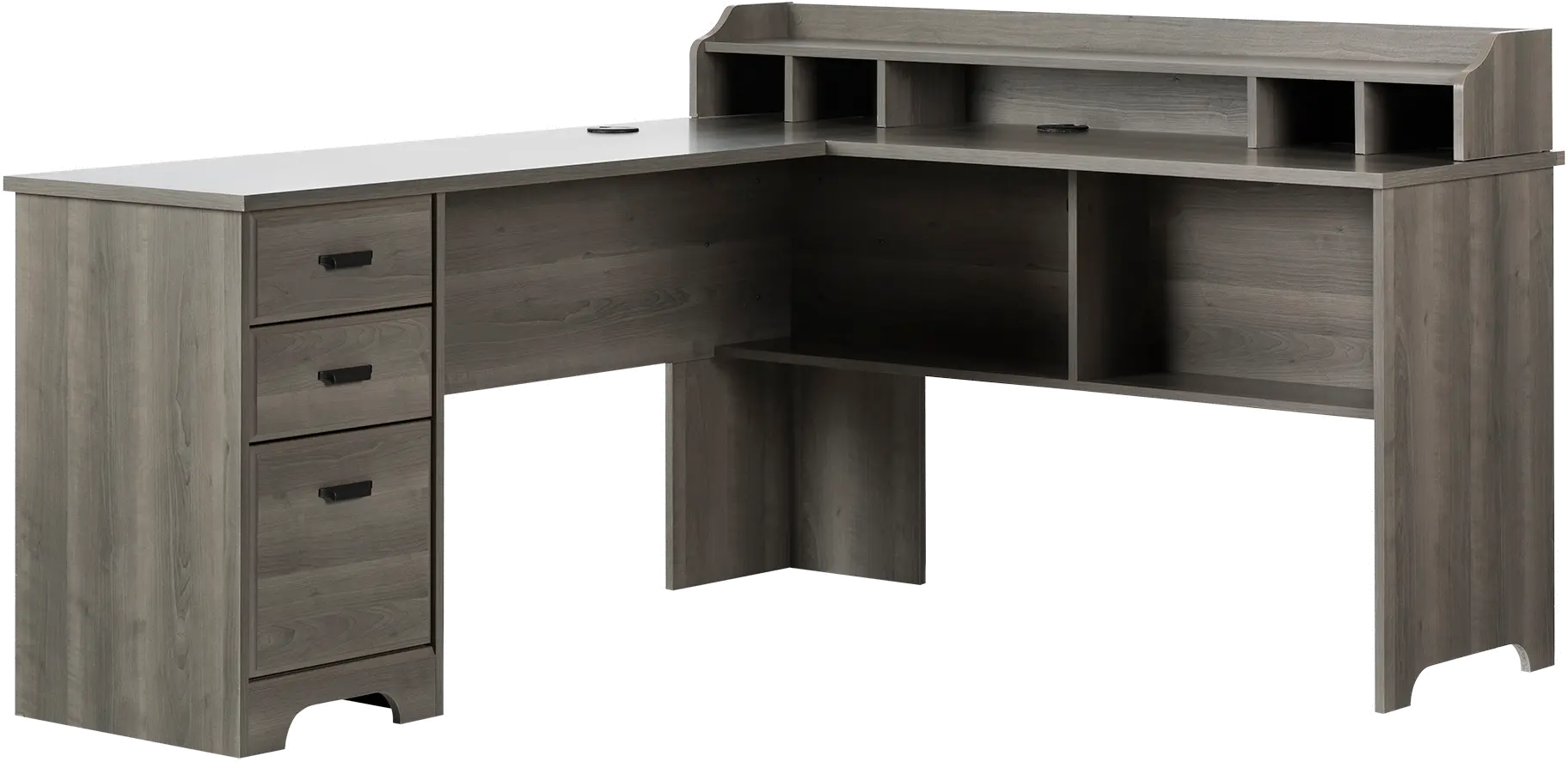 13105 Versa Gray Maple L-Shaped Desk - South Shore-1