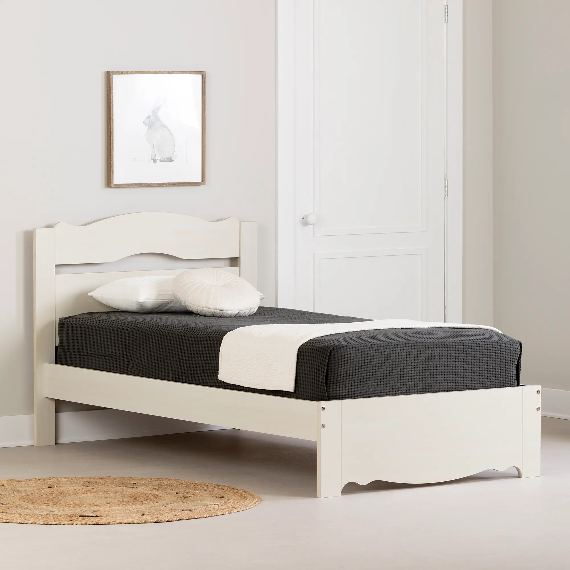 13486 Lyara White Wash Bed Set - South Shore-2