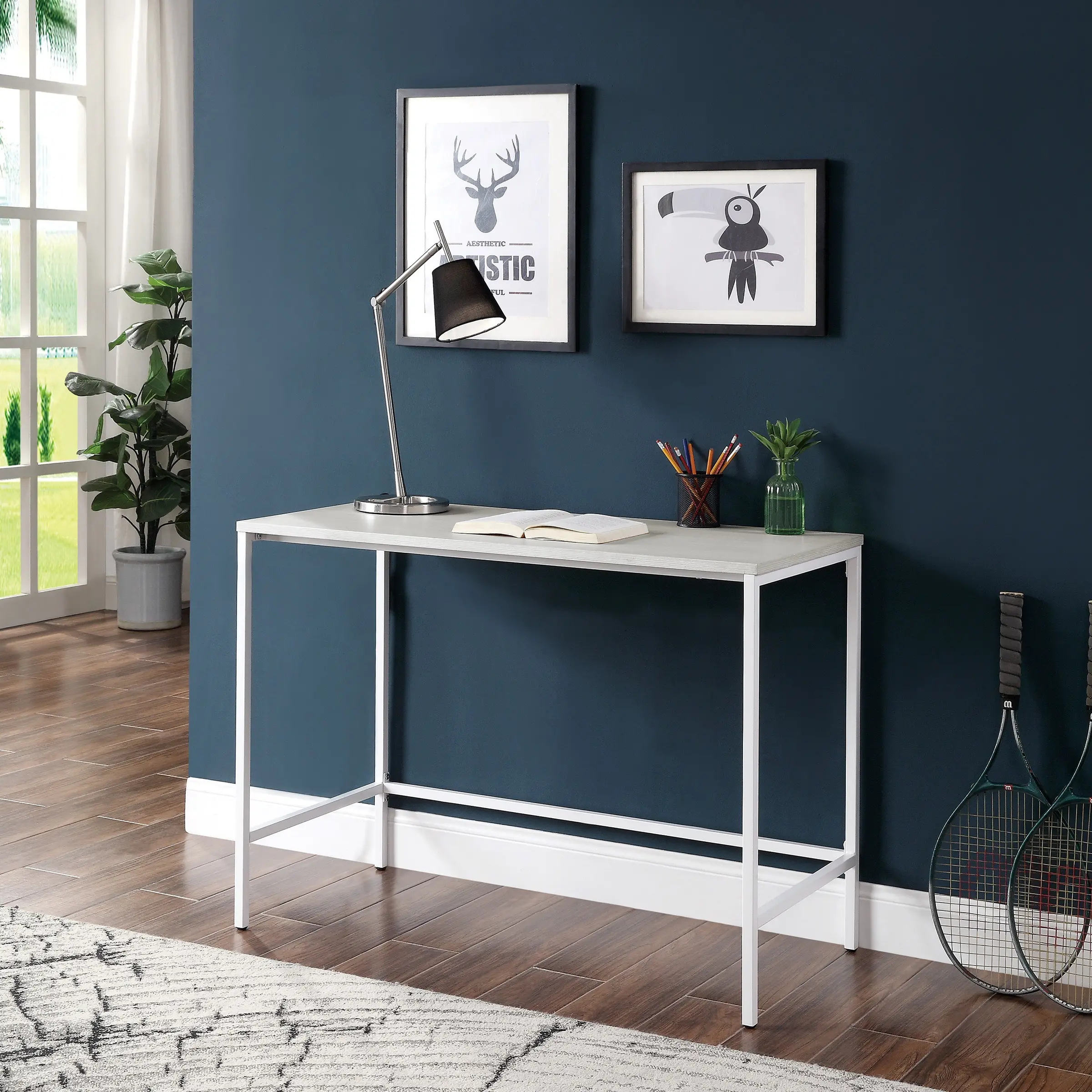 Contempo White Oak 42  Desk-1