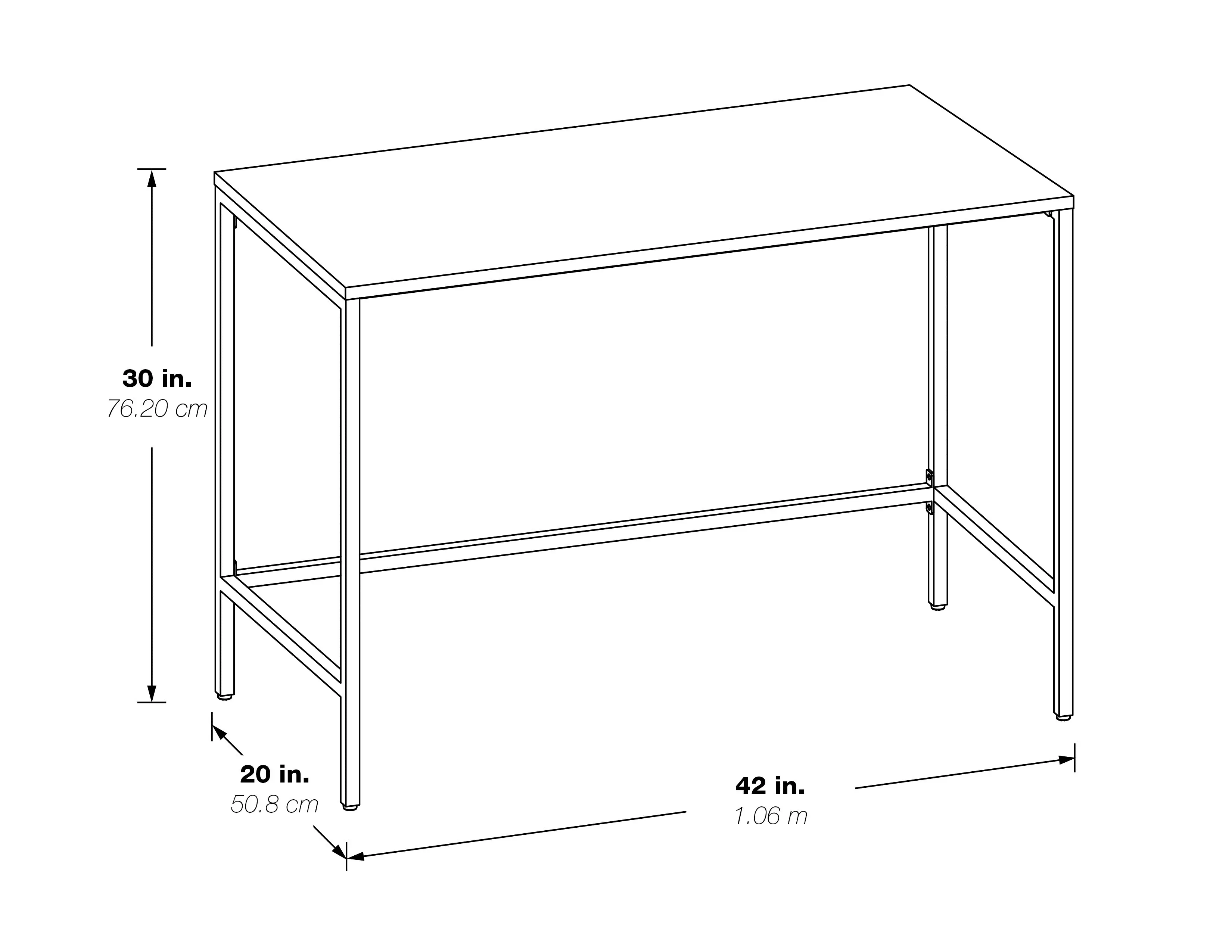 Contempo Dark Brown 42  Desk-6