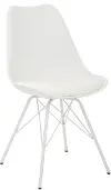 Emerson White Faux Leather Desk Chair