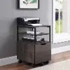 Contempo Dark Brown Mobile Storage Cart
