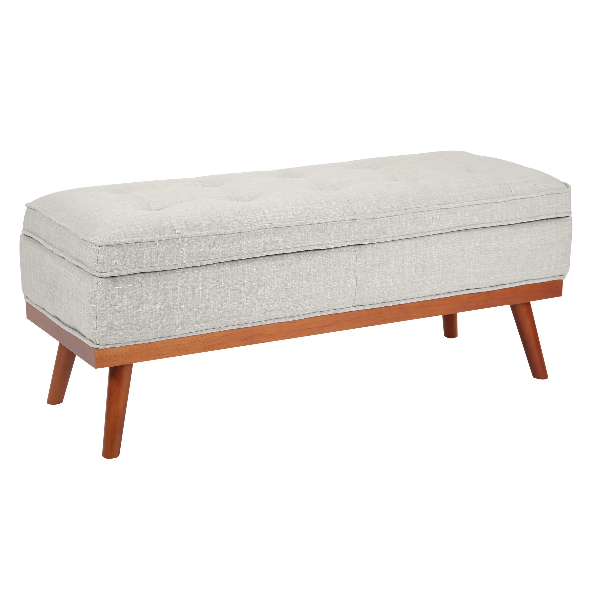 Katheryn Light Gray Storage Bench-1