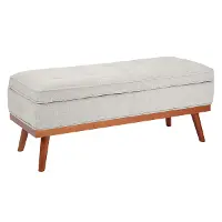 Katheryn Light Gray Storage Bench
