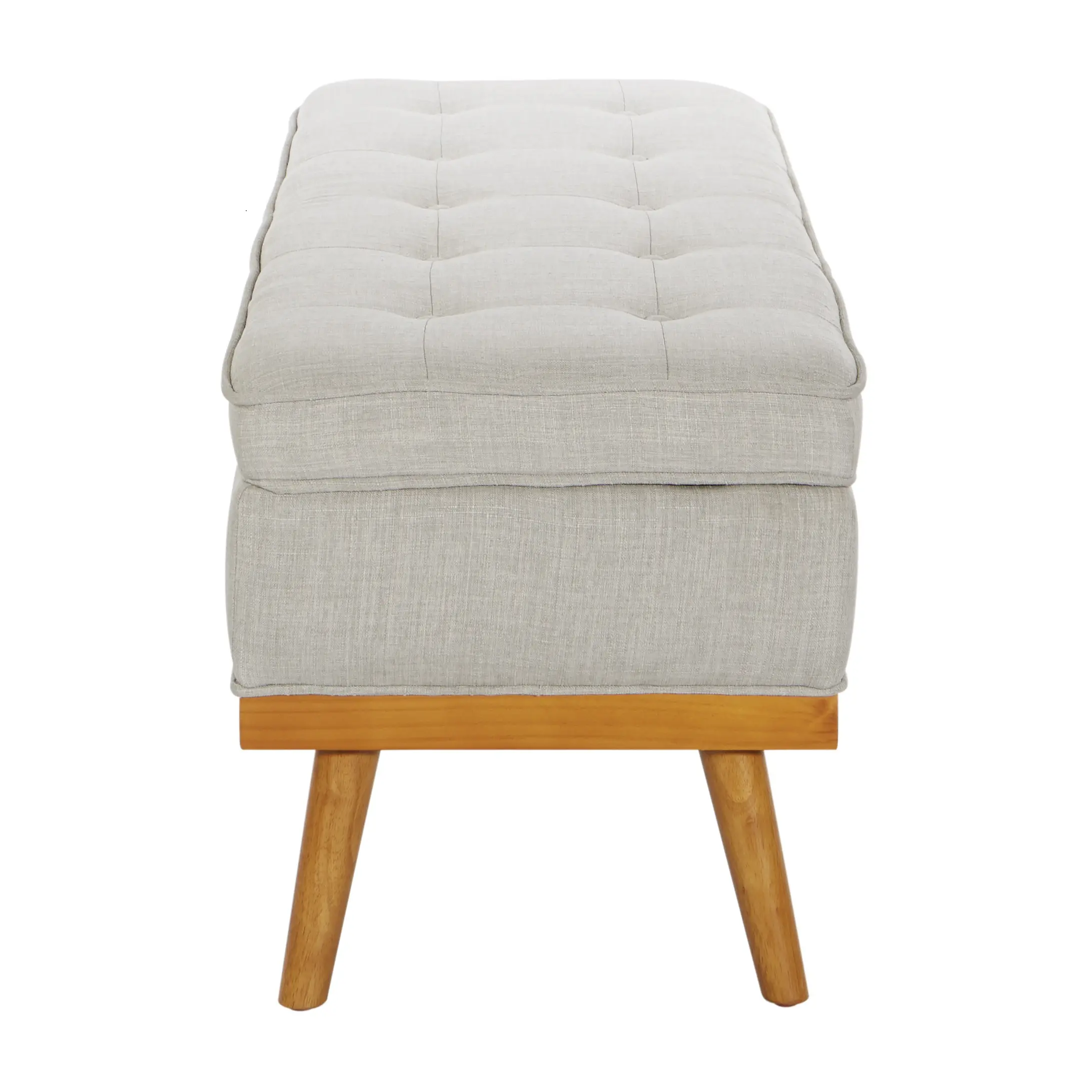 Katheryn Light Gray Storage Bench-2