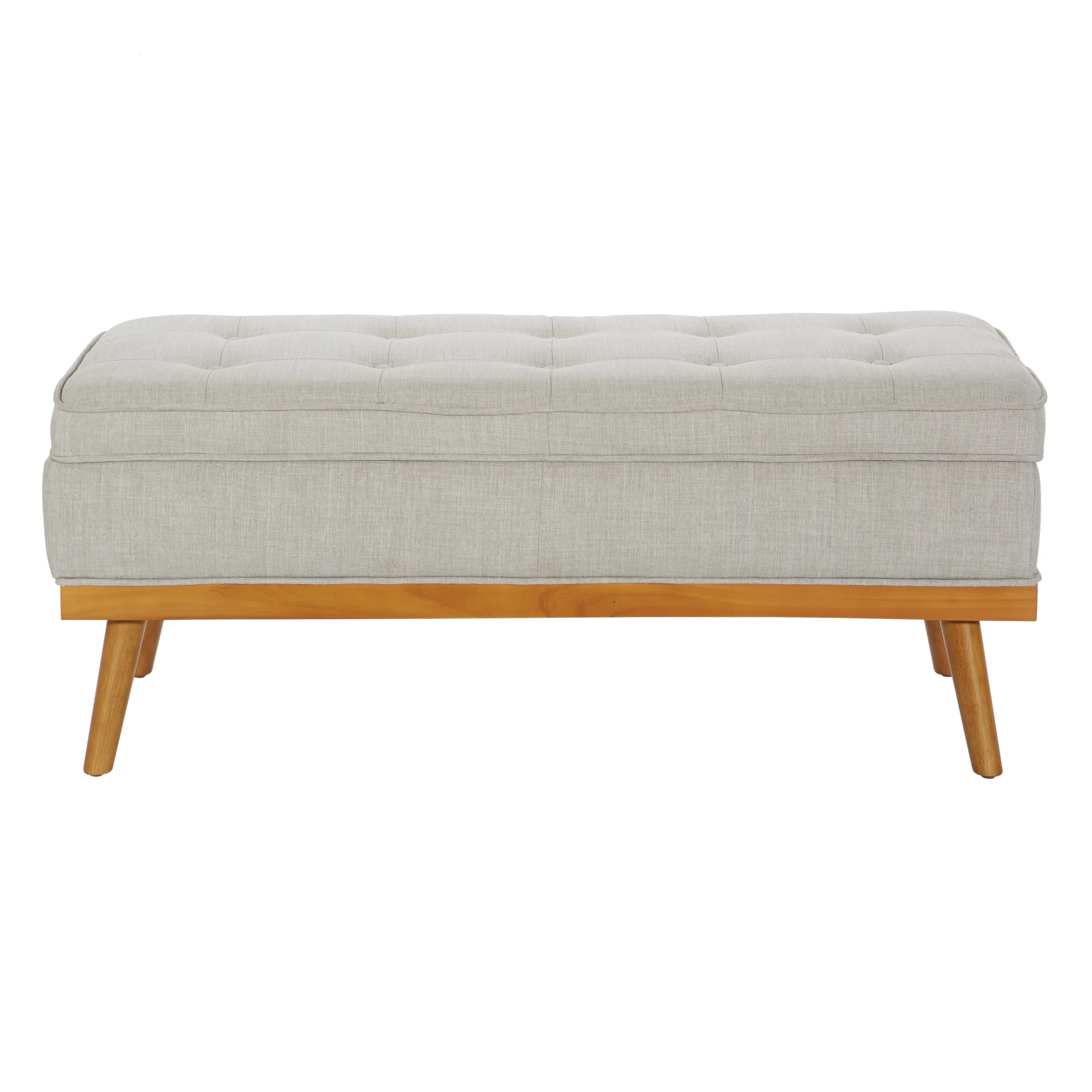 Katheryn Light Gray Storage Bench-3