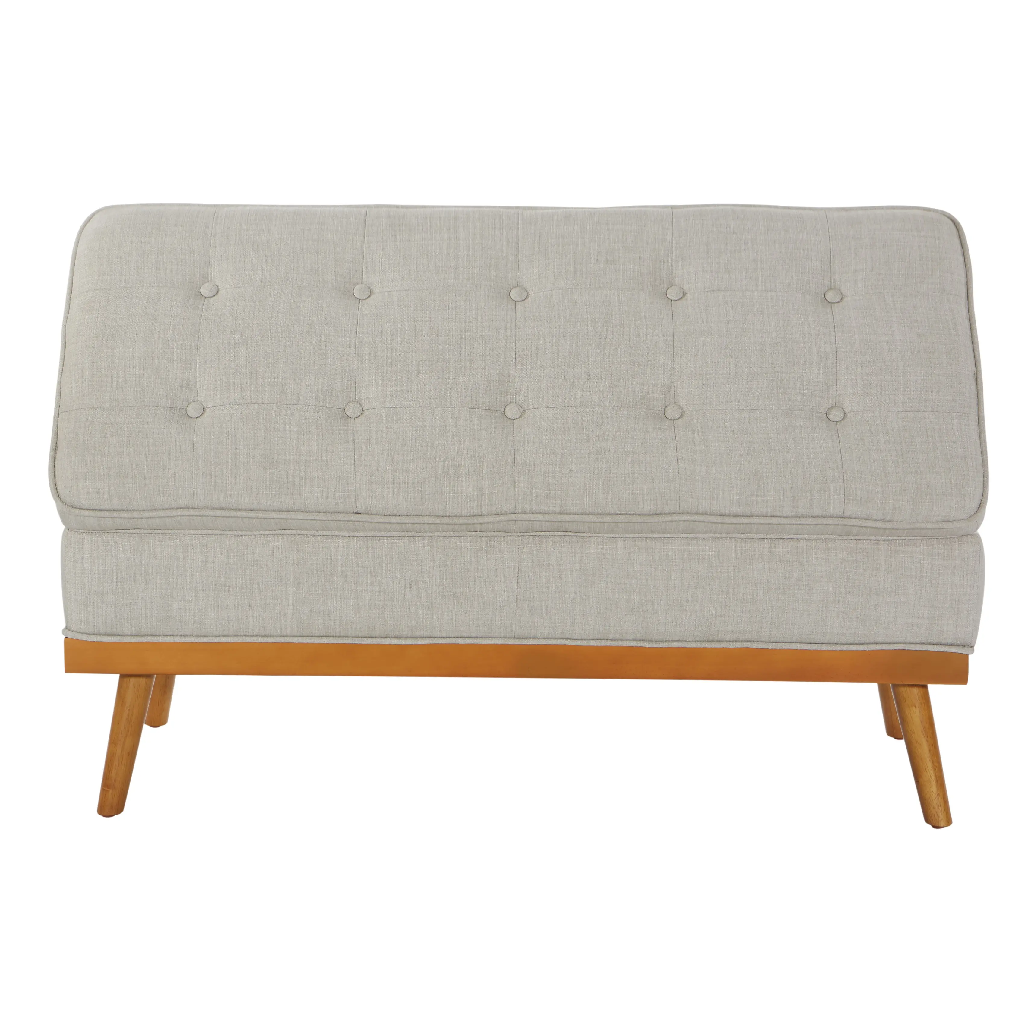 Katheryn Light Gray Storage Bench-4