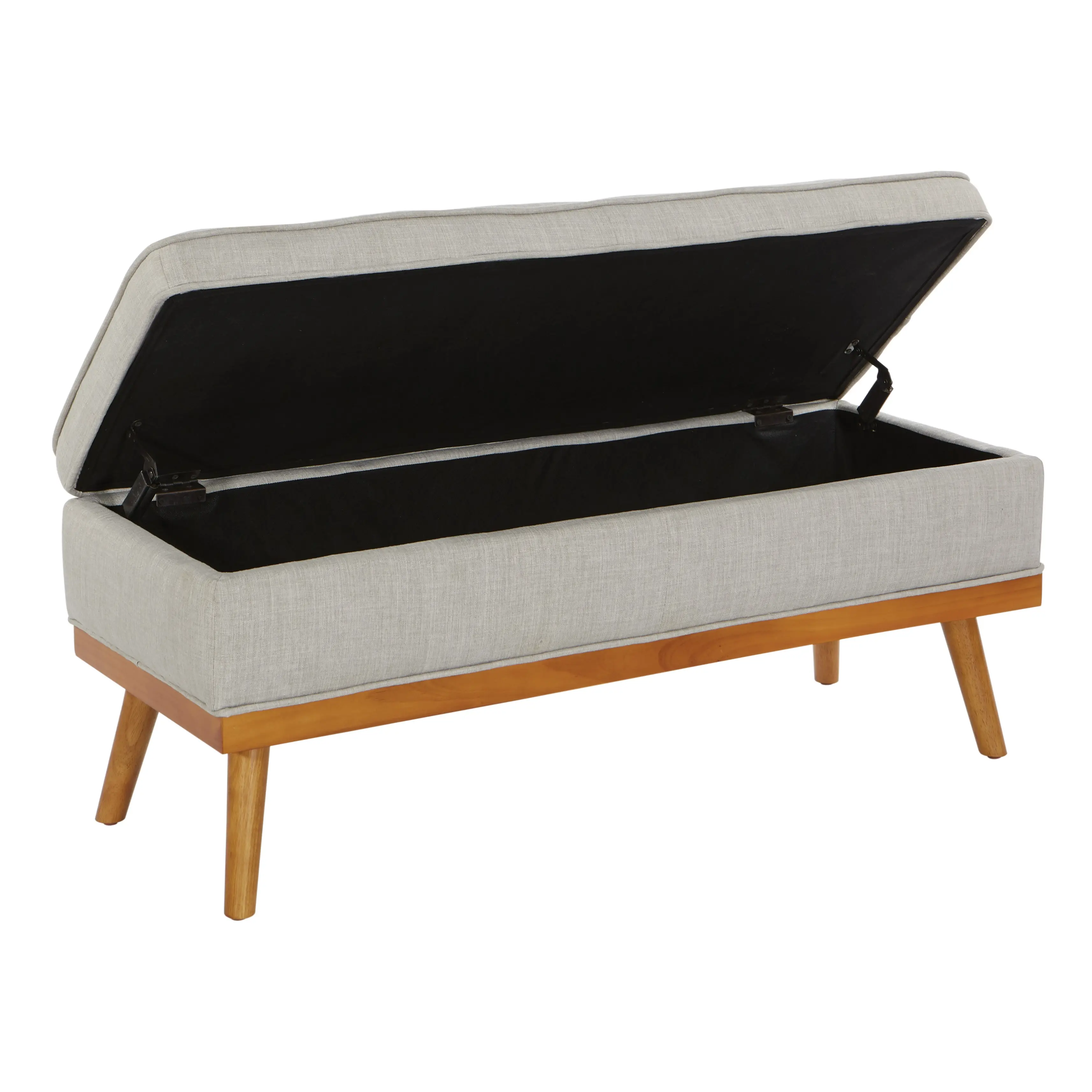 Katheryn Light Gray Storage Bench-5