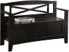 Metro Black Entryway Storage Bench