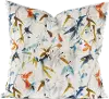 Multi Color Hummingbird Summer 20 Inch Feather Throw Pillow