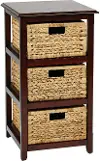 Seabrook Espresso 3-Tier Storage Drawers