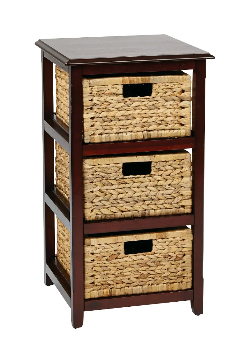 Seabrook Espresso 3-Tier Storage Tower