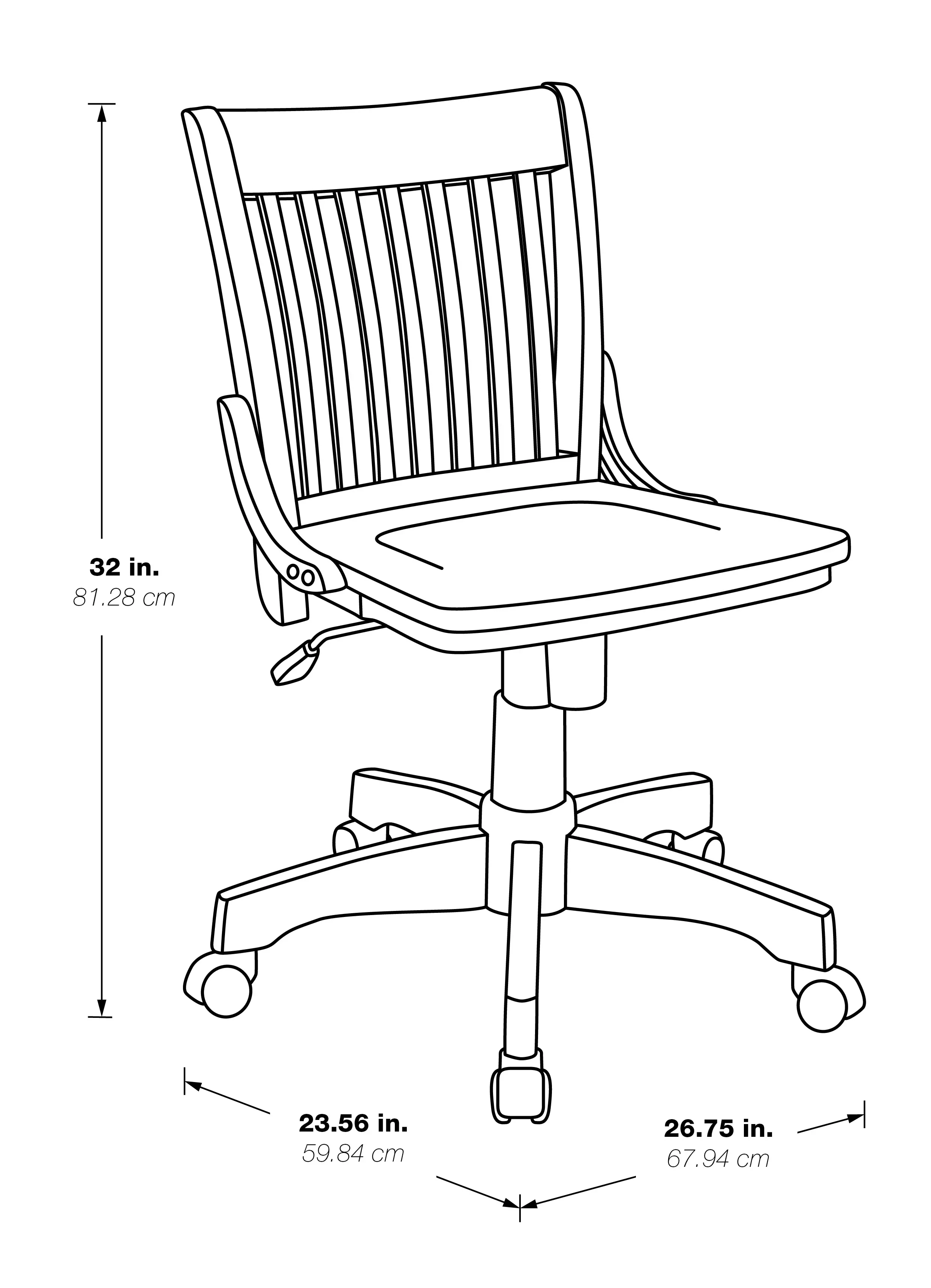 Deluxe Antique White Bankers Chair-3