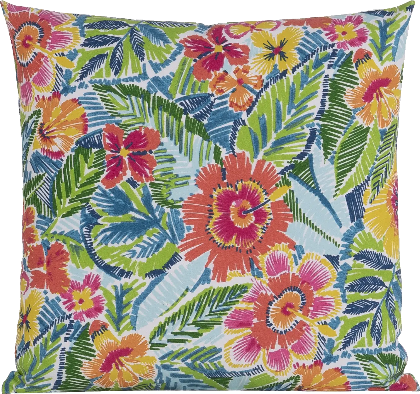 Multi Color Solarium Tahiti 16  Outdoor Throw Pillow-1