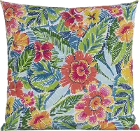 Multi Color Solarium Tahiti 16  Outdoor Throw Pillow