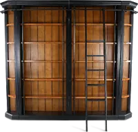 Toulouse Black and Honey 5-Piece Bookcase Wall