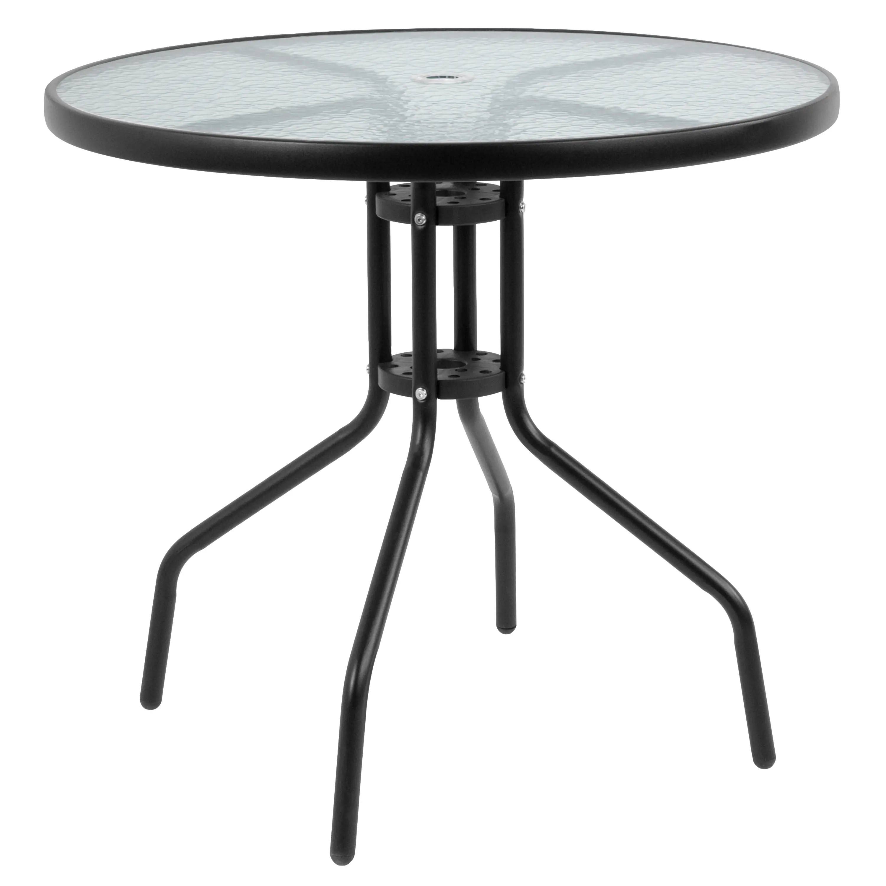 Black 6 Piece Patio Garden Set with Umbrella-5